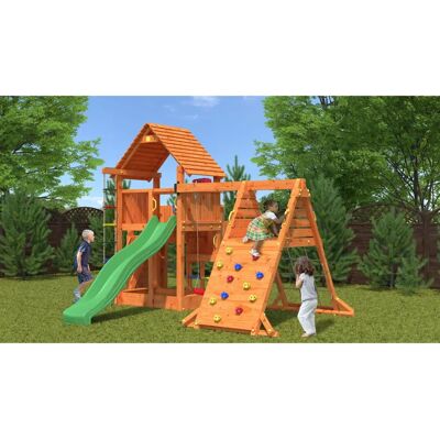 Fungoo Big Leader Spider Rot Spielturm - Kinder Kletter & Schaukel Fungoo Big Leader Spider Rot Spielturm - Kinder Kletter & Schaukel