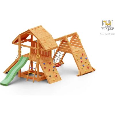 Aire de Jeux en Bois Fungoo Buffalo Spider Rouge - Terrain de Jeu - Publicité Aire de Jeux en Bois Fungoo Buffalo Spider Rouge - Terrain de Jeu - Publicité