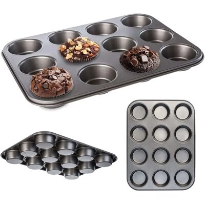KADAX Muffin Cake Mold 12pcs - Baking Tray - Muffin, Steel KADAX Muffin Cake Mold 12pcs - Baking Tray - Muffin, Steel