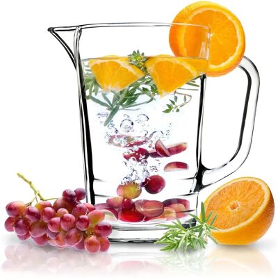 KADAX Glaskanne Karaffe für Wasser Saft Limonade - 1,23L KADAX Glaskanne Karaffe für Wasser Saft Limonade - 1,23L