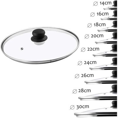 KADAX Glas ofenfast Topfdeckel - 28cm KADAX Glas ofenfast Topfdeckel - 28cm