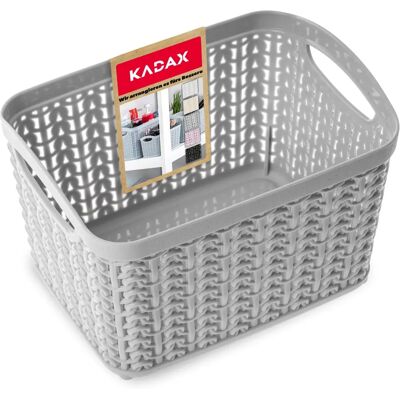 KADAX Plastic Basket - 1.5L Storage Container - Gray KADAX Plastic Basket - 1.5L Storage Container - Gray