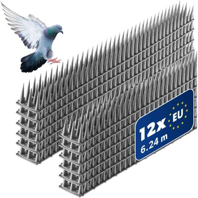 Espinhos de plástico KADAX 12 peças 6.24m - Espinhos para pássaros Espinhos de plástico KADAX 12 peças 6.24m - Espinhos para pássaros
