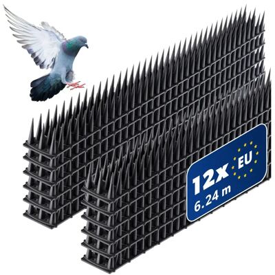 Spilli di plastica KADAX per piccioni 12 pezzi 6,24m - Punte per uccelli Spilli di plastica KADAX per piccioni 12 pezzi 6,24m - Punte per uccelli