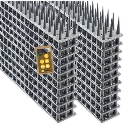 KADAX Plastic Pigeon Bird Spikes - 24pcs 12,48m Grey KADAX Plastic Pigeon Bird Spikes - 24pcs 12,48m Grey