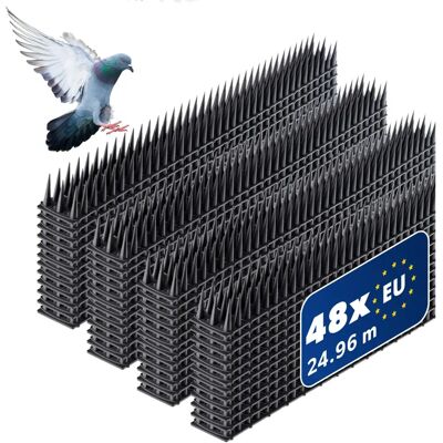 KADAX Bird Spikes - 48 pcs 25m Black KADAX Bird Spikes - 48 pcs 25m Black