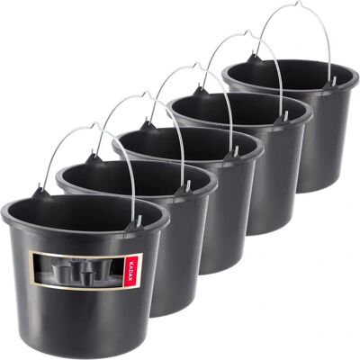 KADAX 5L Construction Bucket - Impact Resistant, Recycled Material KADAX 5L Construction Bucket - Impact Resistant, Recycled Material