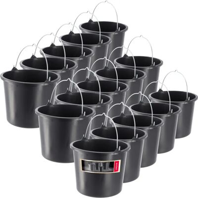 Kadax Kunststoff-Baukorb - 15 Stück, 5L, Robust, Schwarz Kadax Kunststoff-Baukorb - 15 Stück, 5L, Robust, Schwarz