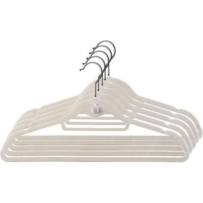 KADAX Light Grey Flocked Clothes Hangers - Clothes Hangers KADAX Light Grey Flocked Clothes Hangers - Clothes Hangers