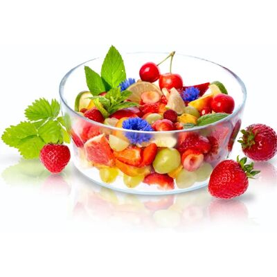 KADAX Glass Salad Bowl 19cm - Salad & Fruit Serving KADAX Glass Salad Bowl 19cm - Salad & Fruit Serving