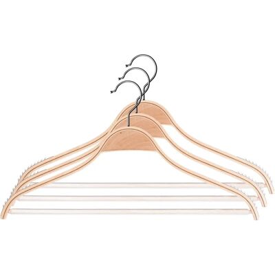 KADAX Wooden Hangers for Laminated Clothes - 3 pcs KADAX Wooden Hangers for Laminated Clothes - 3 pcs