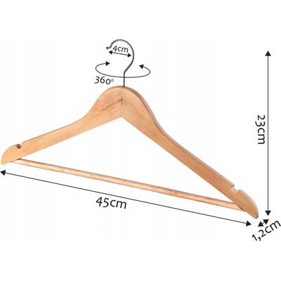 KADAX Wooden Clothes Hanger - Durable Wardrobe Accessory KADAX Wooden Clothes Hanger - Durable Wardrobe Accessory