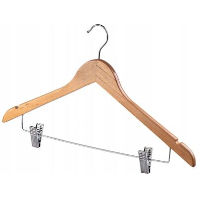 KADAX Wooden Coat Rack with Wardrobe Clips KADAX Wooden Coat Rack with Wardrobe Clips
