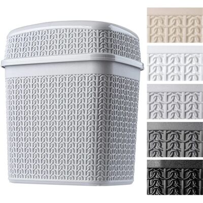 KADAX Bathroom Waste Bin 5L Grey - Toilet, Tilt Can with Flap KADAX Bathroom Waste Bin 5L Grey - Toilet, Tilt Can with Flap
