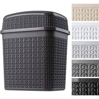 Poubelle de salle de bain KADAX 5L graphite avec couvercle inclinable - Publicité Poubelle de salle de bain KADAX 5L graphite avec couvercle inclinable - Publicité