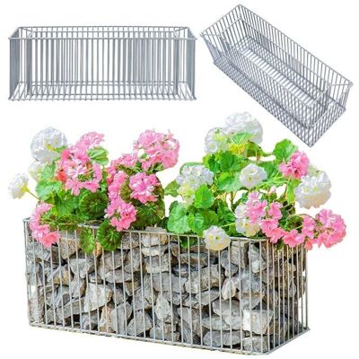 Kadax Galvanized Steel Rectangular Garden Planter Basket - 98x33x32 cm Kadax Galvanized Steel Rectangular Garden Planter Basket - 98x33x32 cm