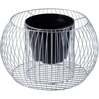 Cesta de jardín de Kadax acero galvanizado ø66cm - Flores, Terraza Cesta de jardín de Kadax acero galvanizado ø66cm - Flores, Terraza