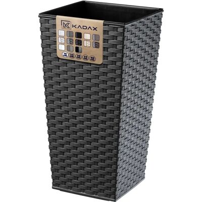 KADAX Graphite Flower Pot with Insert - Garden Decor KADAX Graphite Flower Pot with Insert - Garden Decor