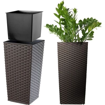 KADAX Gartentopf - Frostbeständig, Mokka 24x47cm KADAX Gartentopf - Frostbeständig, Mokka 24x47cm