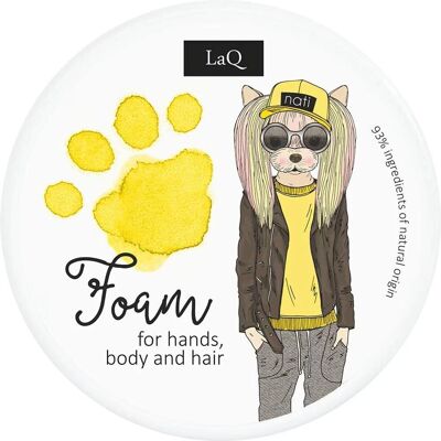 LaQ - Lasten pesuvaahto - Jaune - 20 g - Mousse de bain - Publicité LaQ - Lasten pesuvaahto - Jaune - 20 g - Mousse de bain - Publicité