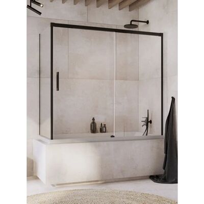 Radaway Czarna Ścianka Prysznicowa - Prawa - 150x70cm - Ścianka Prysznicowa Radaway Czarna Ścianka Prysznicowa - Prawa - 150x70cm - Ścianka Prysznicowa