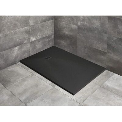 Radaway Kyntos F 150x80 cm - czarny - konglomerat marmurowy brodzik Radaway Kyntos F 150x80 cm - czarny - konglomerat marmurowy brodzik
