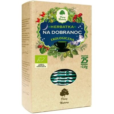 Dary Natury Organiczna Herbata Nocna - Wspomaganie Snu Ziołami Dary Natury Organiczna Herbata Nocna - Wspomaganie Snu Ziołami
