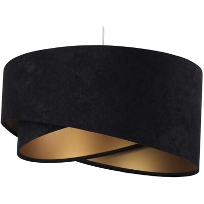 Lampa wisząca Maco Design Galaxy Emi - Abazur z aksamitu asymetryczny - Czarny i złoty Lampa wisząca Maco Design Galaxy Emi - Abazur z aksamitu asymetryczny - Czarny i złoty