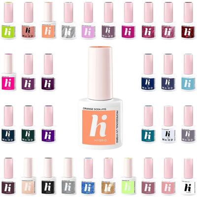 HI HYBRID Rainbow - 115 Orange Soda Esmalte híbrido UV HI HYBRID Rainbow - 115 Orange Soda Esmalte híbrido UV