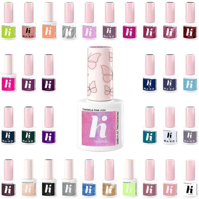 HI HYBRID Twinkle Pink UV-Gel Nagellack - 5ml - Langanhaltend, Ultra Glänzend HI HYBRID Twinkle Pink UV-Gel Nagellack - 5ml - Langanhaltend, Ultra Glänzend