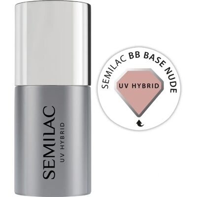 Semilac Base Nude UV Hybride BB pour Ongles - Gel de Base - Publicité Semilac Base Nude UV Hybride BB pour Ongles - Gel de Base - Publicité