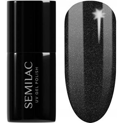 Semilac Smalto Ibrido UV Nero - 7ml - Midnight Date Semilac Smalto Ibrido UV Nero - 7ml - Midnight Date