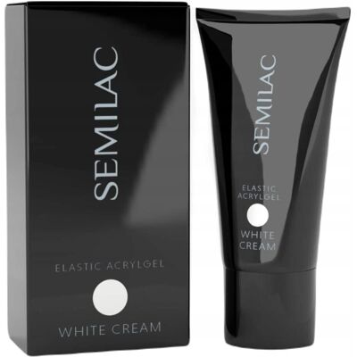 Semilac Acrylgel Elastic White Cream - Gel pentru unghii, 30g Semilac Acrylgel Elastic White Cream - Gel pentru unghii, 30g