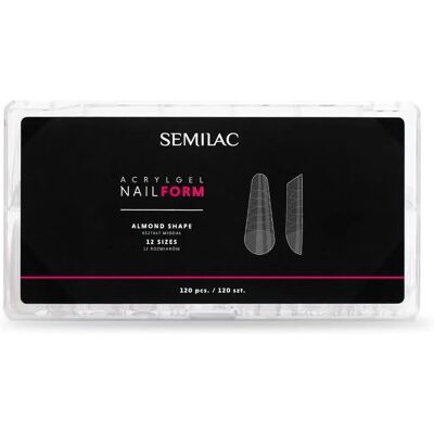 Semilac Acrylgel Körömforma - 120 db - Mandula alak - Professzionális köröm eszköz Semilac Acrylgel Körömforma - 120 db - Mandula alak - Professzionális köröm eszköz
