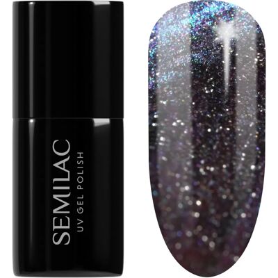 Semilac Grey Holo UV Hybrid Galaxy Flash Smalto Gel per Unghie - 7 ml Semilac Grey Holo UV Hybrid Galaxy Flash Smalto Gel per Unghie - 7 ml