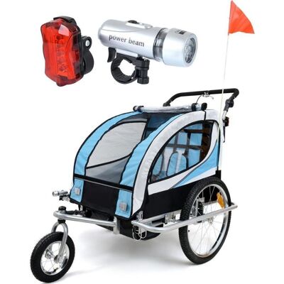 FunFit Niebieski 2-miejscowy przyczepa rowerowa - Transport dzieci FunFit Niebieski 2-miejscowy przyczepa rowerowa - Transport dzieci