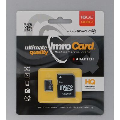 IMRO 10/16G UHS-I ADP Muistikortti - MicroSDHC IMRO 10/16G UHS-I ADP Muistikortti - MicroSDHC
