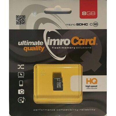 IMRO 8GB MicroSDHC Klasse 10 Speicherkarte IMRO 8GB MicroSDHC Klasse 10 Speicherkarte