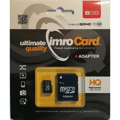 Imro 8 GB MicroSDHC Class 10 Muistikortti - Kestävä Imro 8 GB MicroSDHC Class 10 Muistikortti - Kestävä