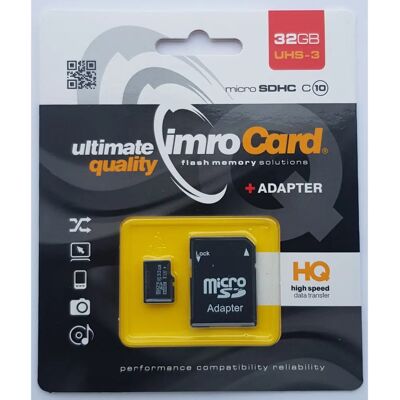 IMRO MicroSD 32GB UHS-III Klasse 10 - Speicherkarte IMRO MicroSD 32GB UHS-III Klasse 10 - Speicherkarte
