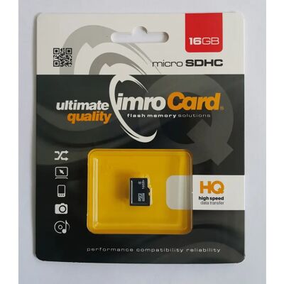 IMRO 16GB MicroSDHC Speicherkarte - Speicheradapter inklusive IMRO 16GB MicroSDHC Speicherkarte - Speicheradapter inklusive