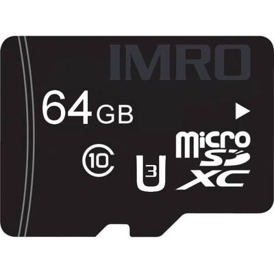 Imro 64GB MicroSDXC Klasse 10 UHS-3 Speicherkarte - Speicherkarte Imro 64GB MicroSDXC Klasse 10 UHS-3 Speicherkarte - Speicherkarte