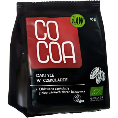 Ekologiczne daktyle w surowej czekoladzie 70g - Batonik czekoladowy Ekologiczne daktyle w surowej czekoladzie 70g - Batonik czekoladowy