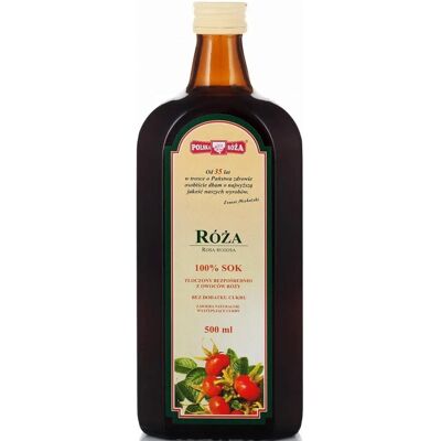 Polska Róża Sok z Róż 500ml - Sok z Róż Polska Róża Sok z Róż 500ml - Sok z Róż