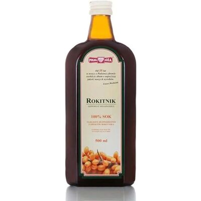 Polska Róża Sok z Ostrokrzewu - 500ml Polska Róża Sok z Ostrokrzewu - 500ml