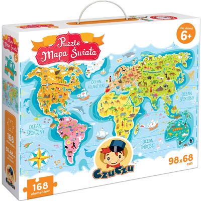 CZUCZU 168 Stück Kartenpuzzle - Bildungs-Weltkarte - Puzzle CZUCZU 168 Stück Kartenpuzzle - Bildungs-Weltkarte - Puzzle