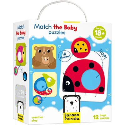 Banana Panda Match The Baby Puzzle - 18m+ Educatief speelgoed Banana Panda Match The Baby Puzzle - 18m+ Educatief speelgoed