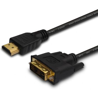 Savio CL-10 Adapter kabla wideo - DVI HDMI Typ A - 1,5m Savio CL-10 Adapter kabla wideo - DVI HDMI Typ A - 1,5m