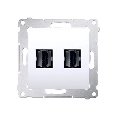Kontakt-Simon DGHDMI2.01/11 Blanco - Enchufe HDMI doble - Montaje en pared Kontakt-Simon DGHDMI2.01/11 Blanco - Enchufe HDMI doble - Montaje en pared