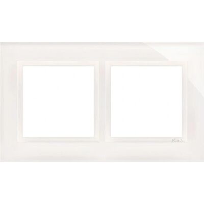 Marco de cristal White Pearl DRN2/70 de Kontakt-Simon - Caja de salida eléctrica Marco de cristal White Pearl DRN2/70 de Kontakt-Simon - Caja de salida eléctrica